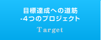 目標達成への道筋～4つのプロジェクト Target