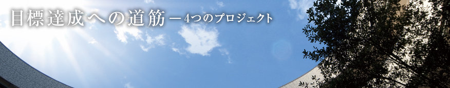 目標達成への道筋 4つのプロジェクト メイン写真